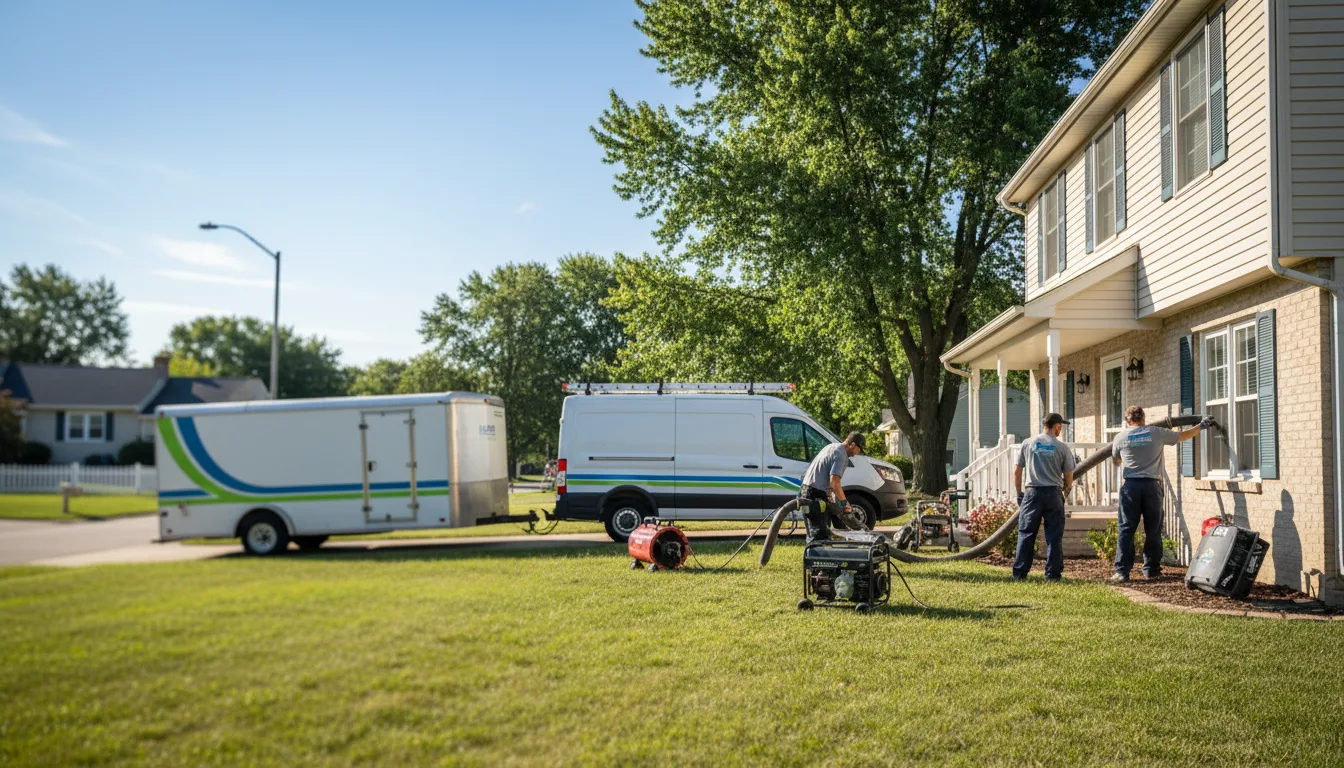 Flooded Basement Restoration And Cleanup With Repair in Bettendorf, IA near me